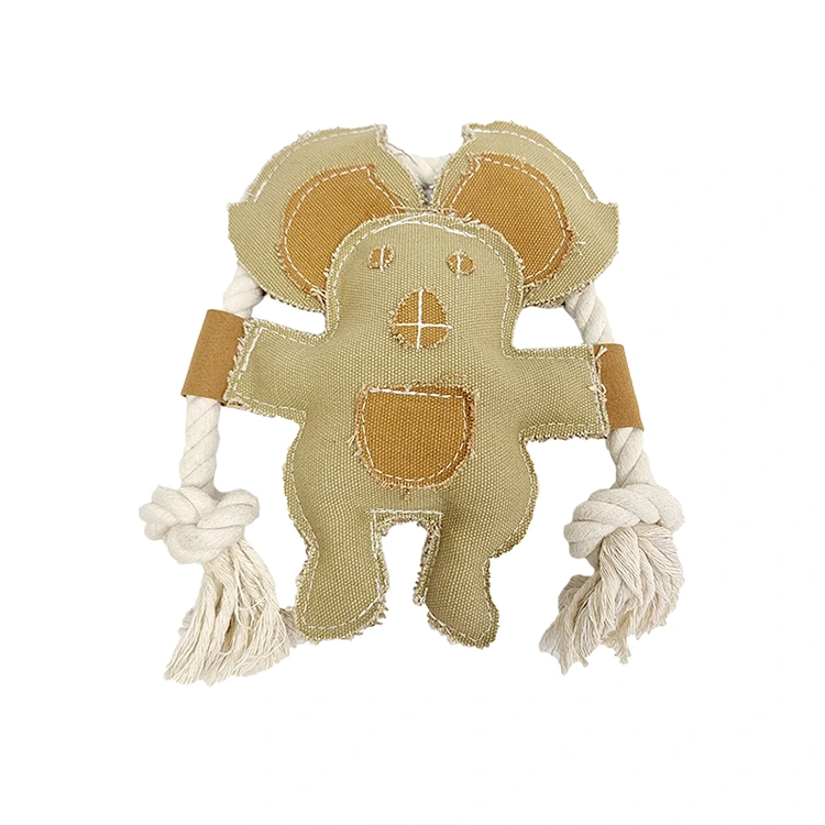 Jouet pour chiens en toile d'éléphant avec corde de coton