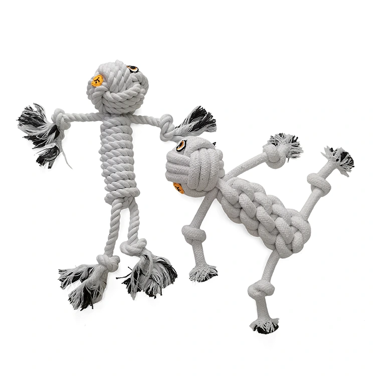 Jouets de poupée de corde en coton naturel