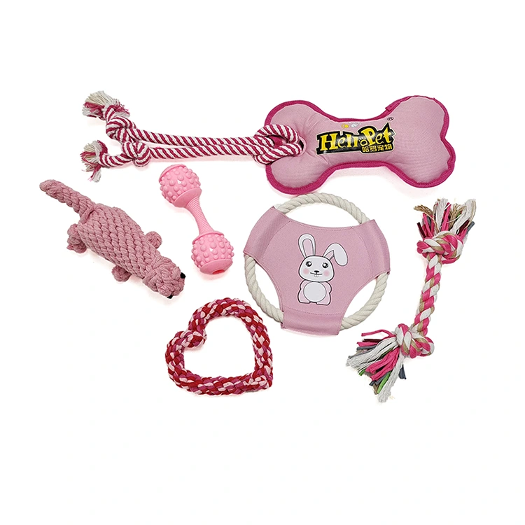Ensemble de jouets pour animaux de compagnie rose
