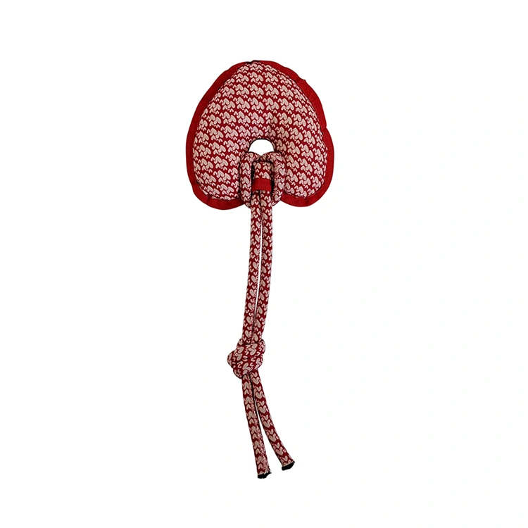 Jouet en peluche de corde rose
