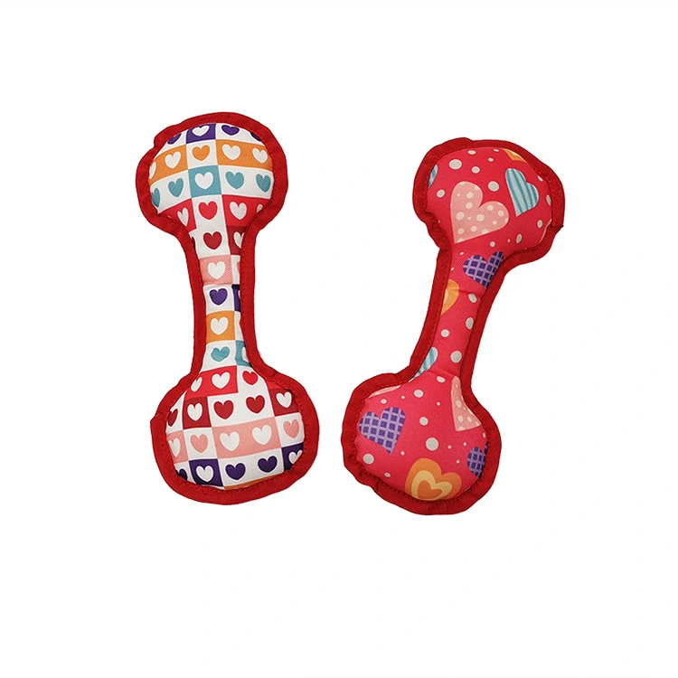 Jouets en peluche à haltères imprimés