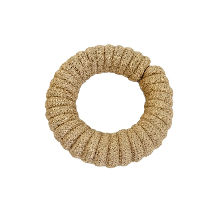 Jouets pour animaux de compagnie de corde de coton de jute ronde