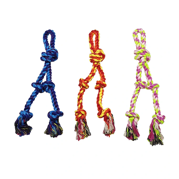 Corde forte xl avec jouet pour chiens de 5 nœuds